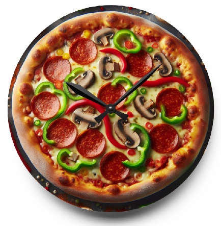Pepperoni Pizza CLock