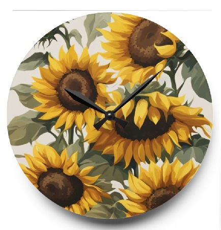 Sunflowers Clock