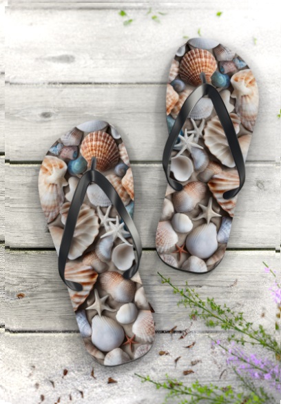 She Sells Sea Shells Flip Flops